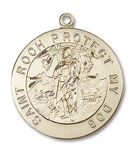 14kt Gold Saint Roch Medal