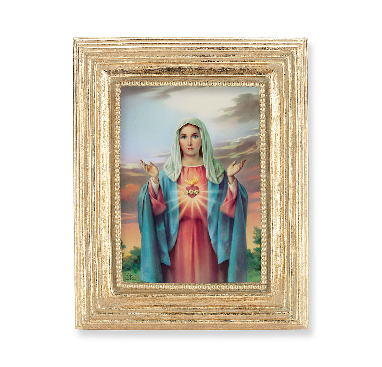 Immaculate Heart of Mary Gold Framed Print