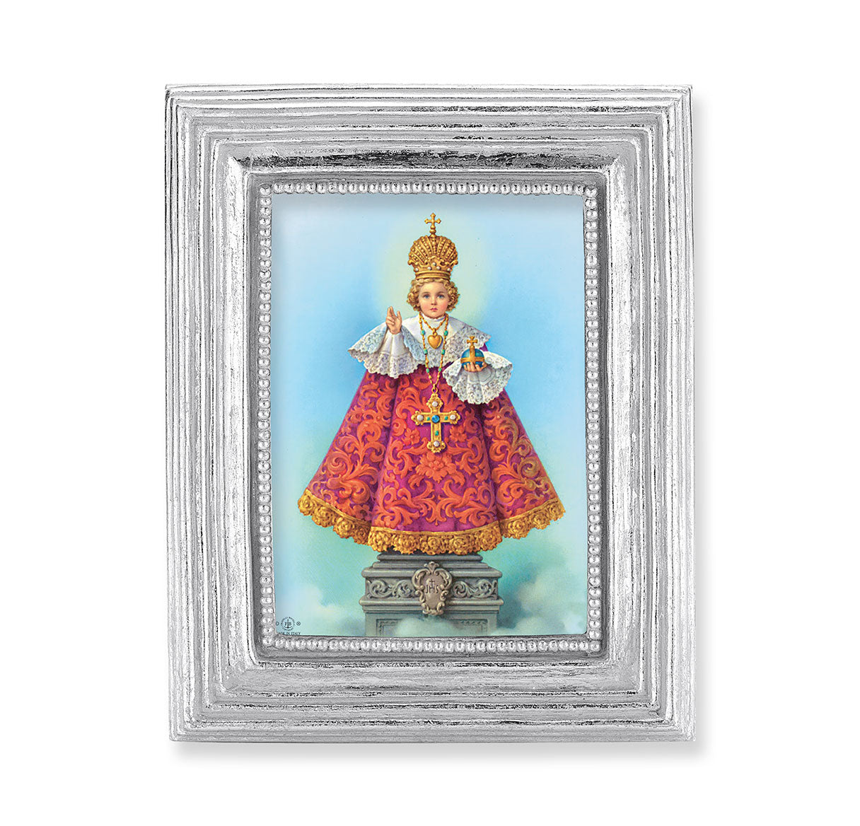 Infant of Prague Silver Framed Print