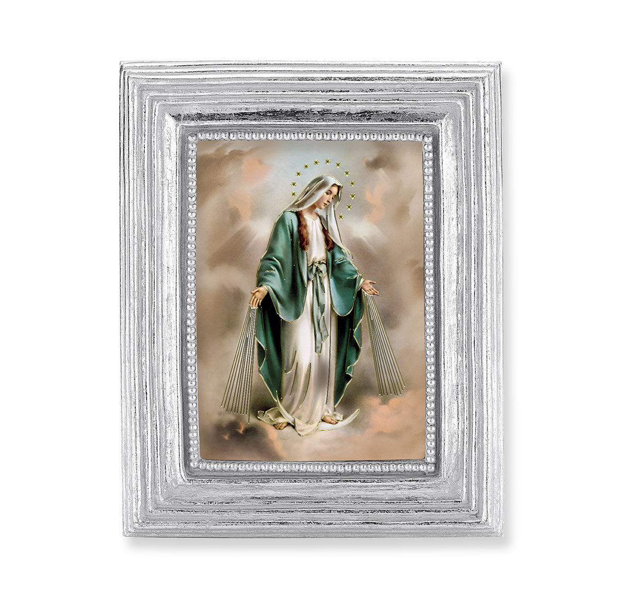 Our Lady of Grace Silver Framed Print
