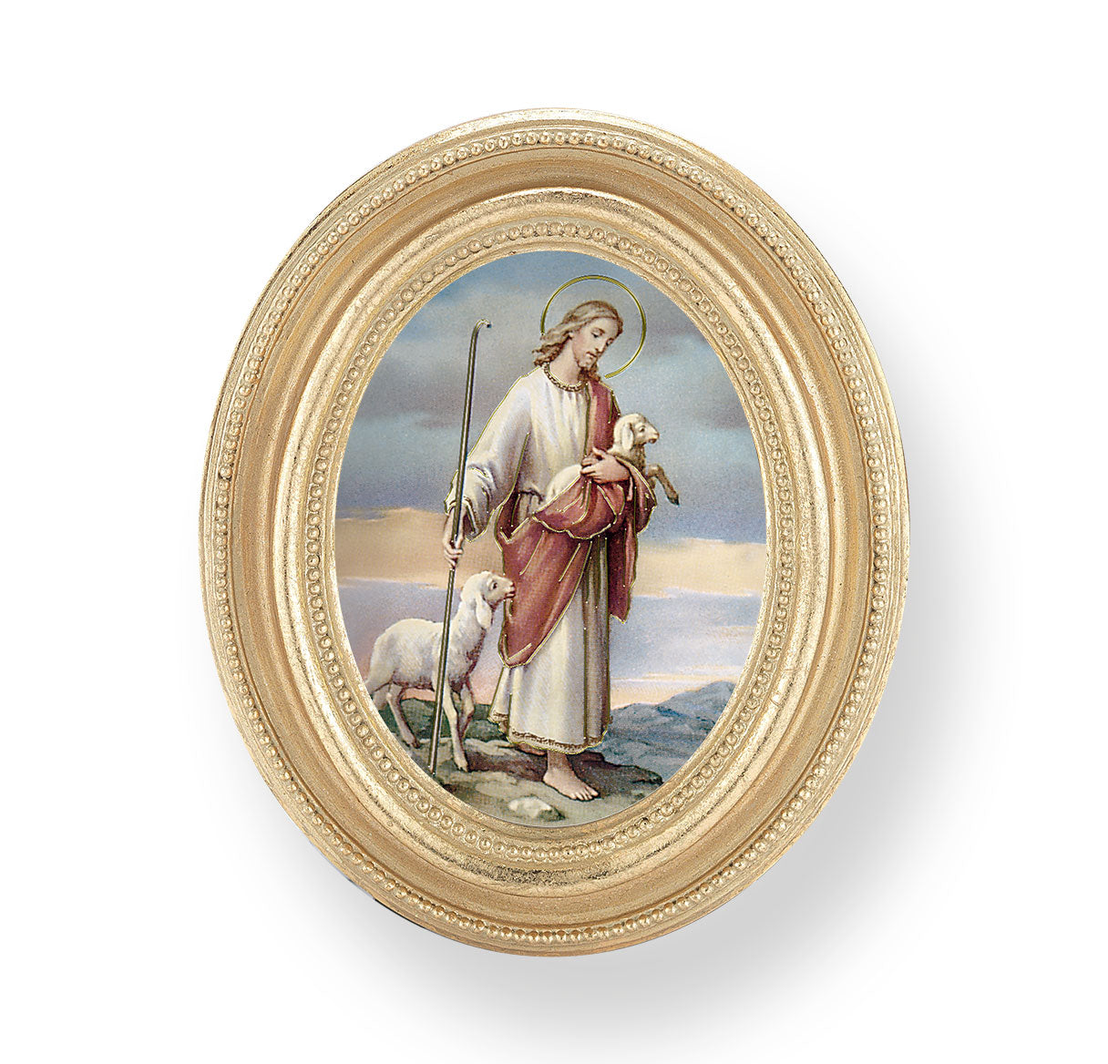 Good Shepherd Gold Framed Print