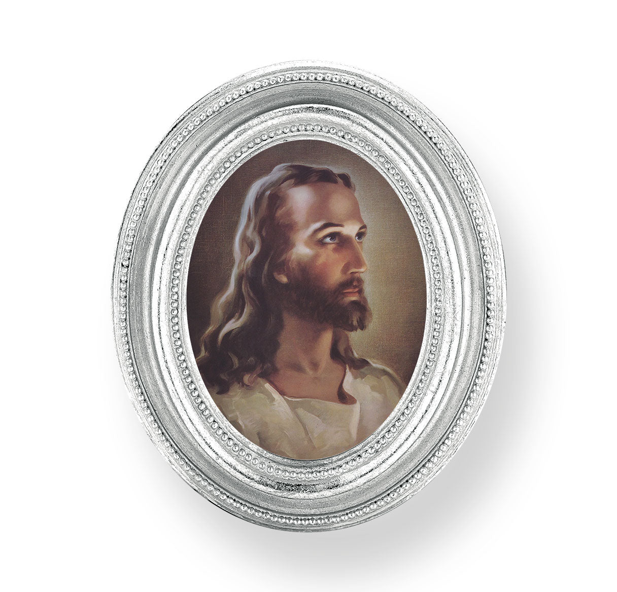 Head of Christ Silver Framed Print