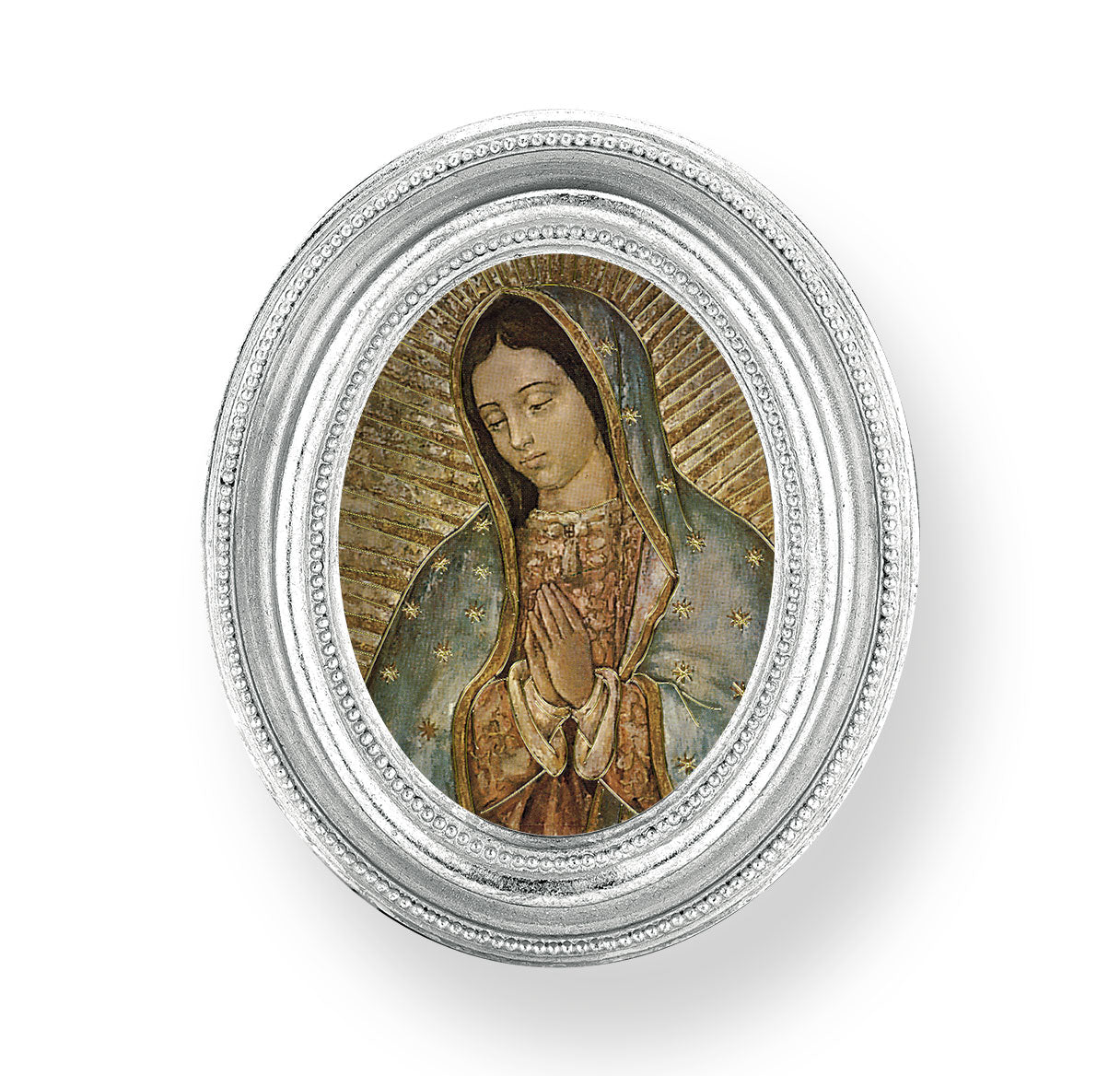 Our Lady of Guadalupe Silver Framed Print