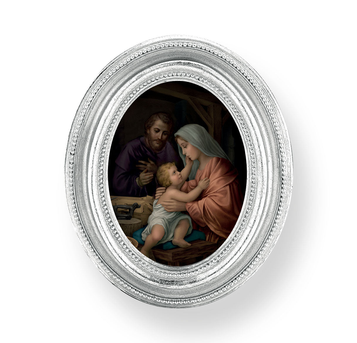 Holy Family Silver Framed Print