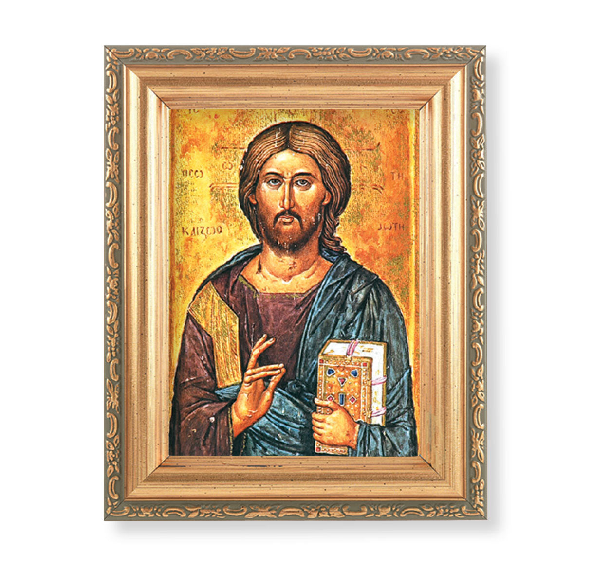 Christ All Knowing Antique Gold Framed Art