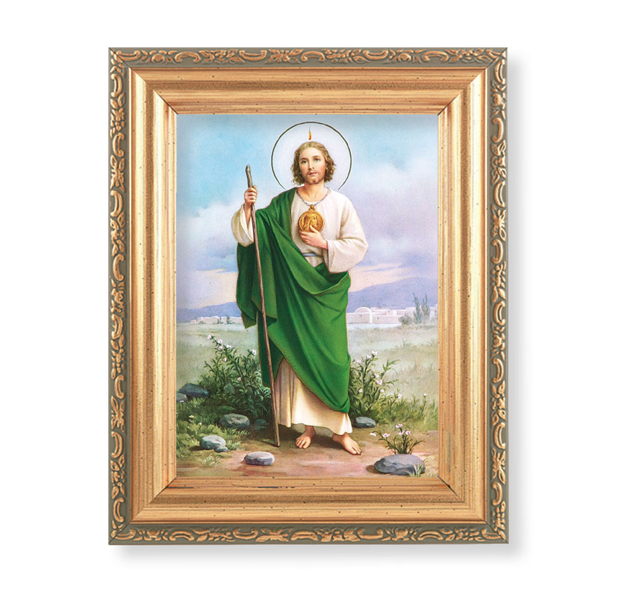 St. Jude Antique Gold Framed Art