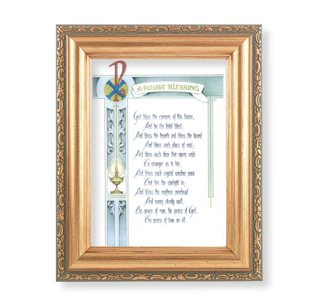 House Blessing Antique Gold Framed Art