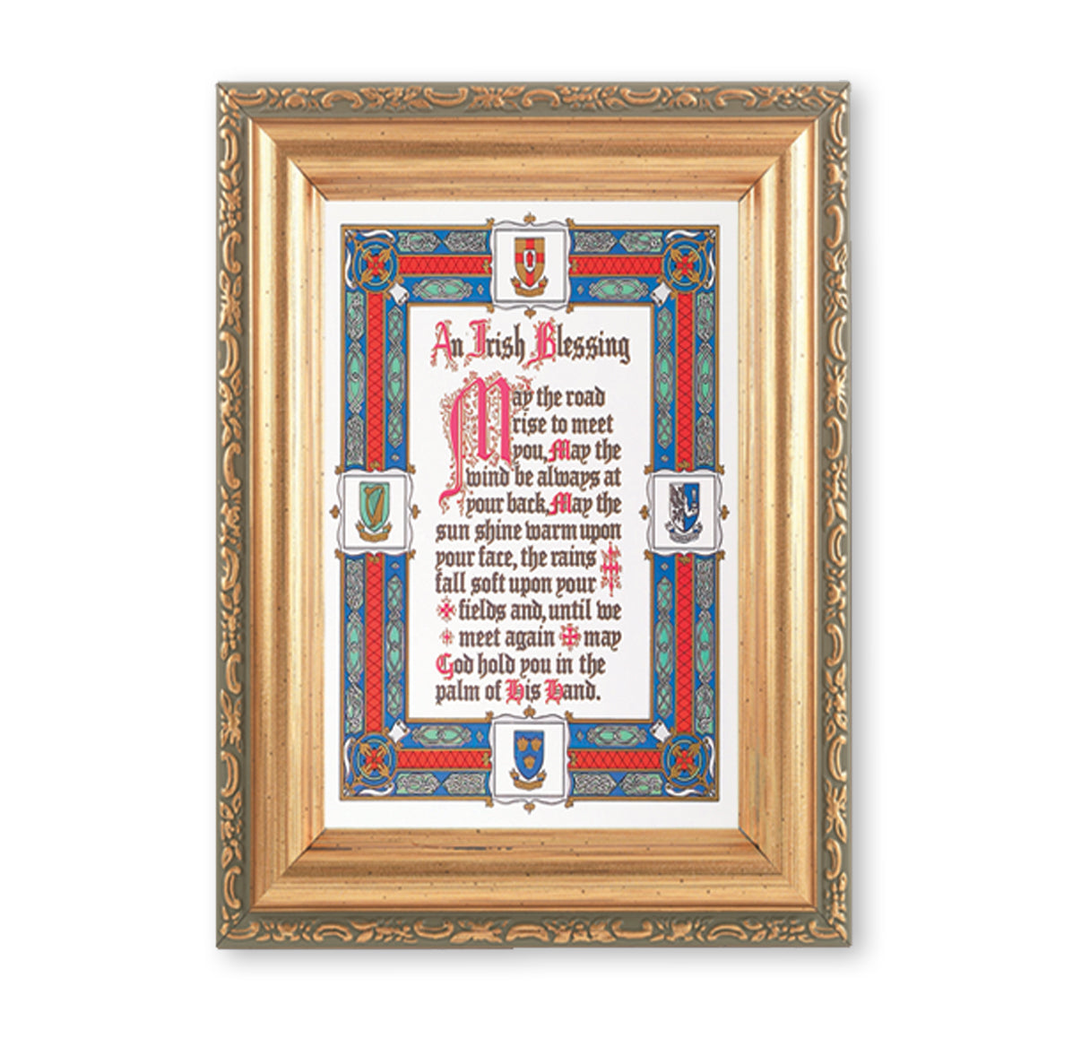 Irish Blessing Antique Gold Framed Art