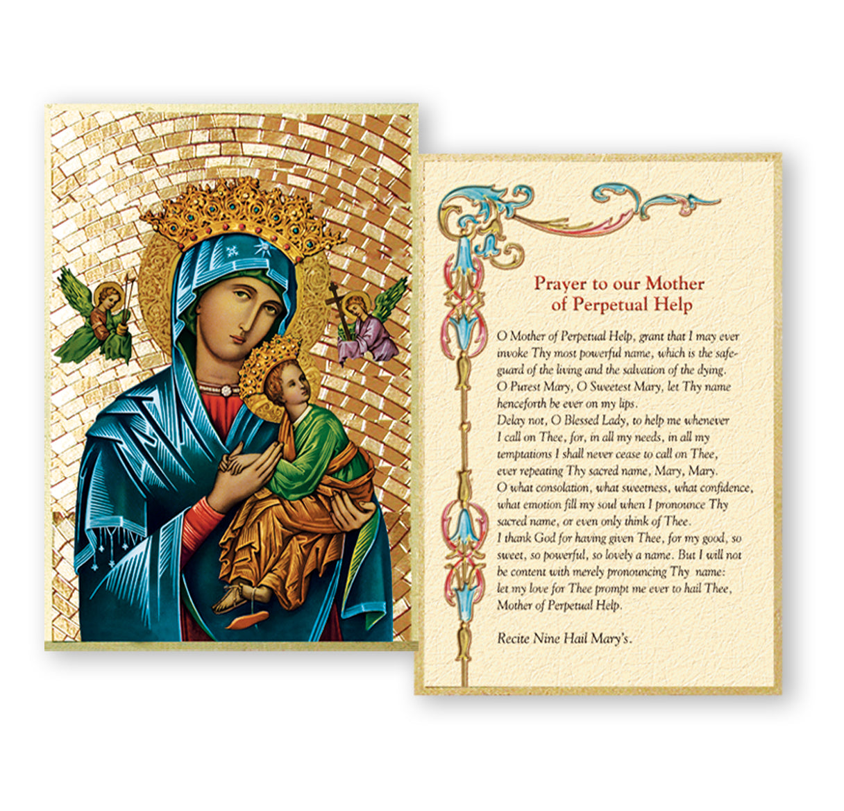 Our Lady of Perpetual Help Gold Foil Mosaic Plaque – The Catholic Shop