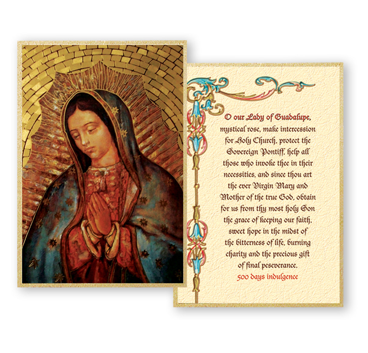 Our Lady of Guadalupe Gold Foil Mosaic Plaque – The Catholic Shop