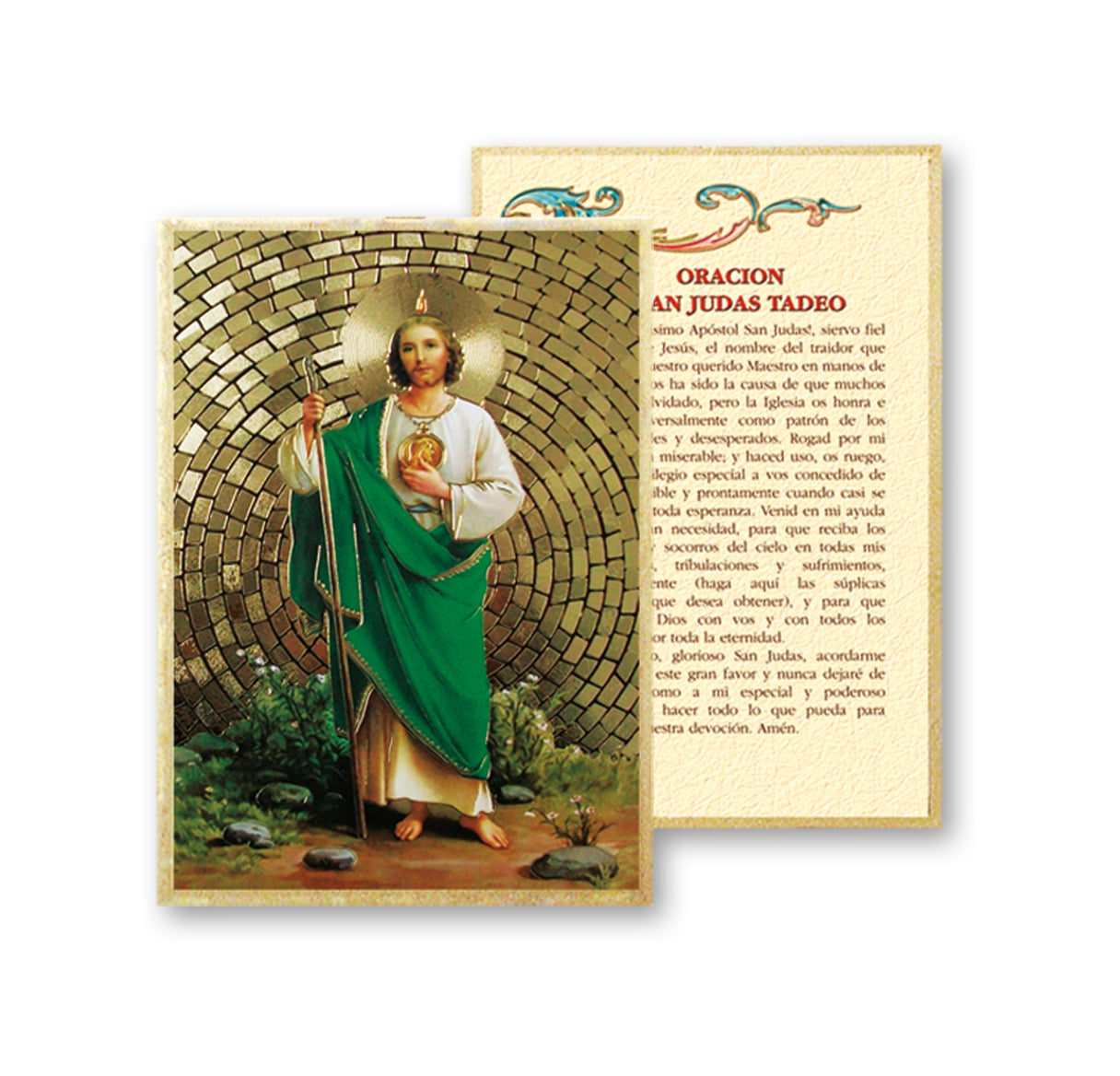 St Jude (Spanish) Gold Foil Mosaic Plaque