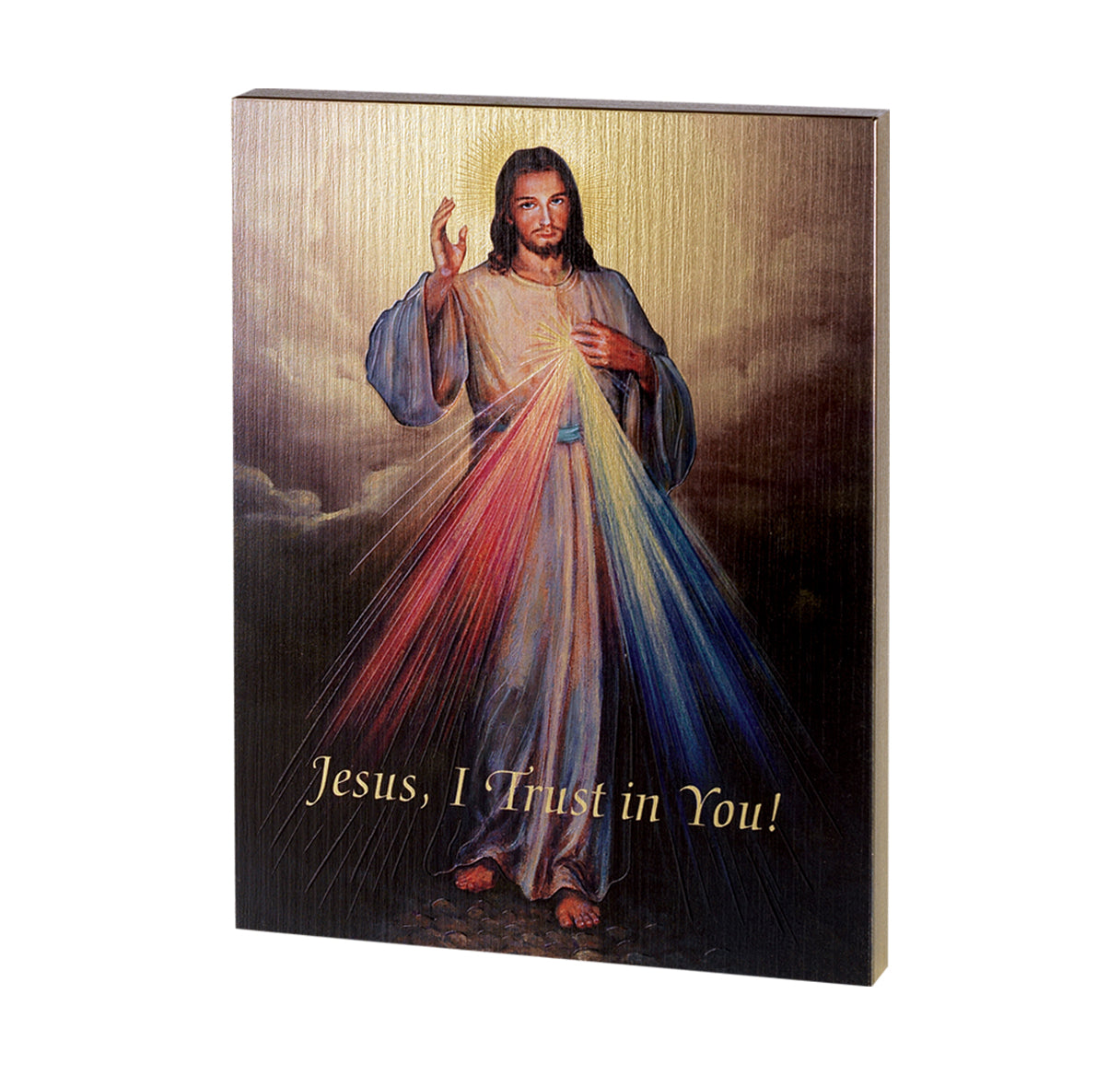 Divine Mercy Textured Wood