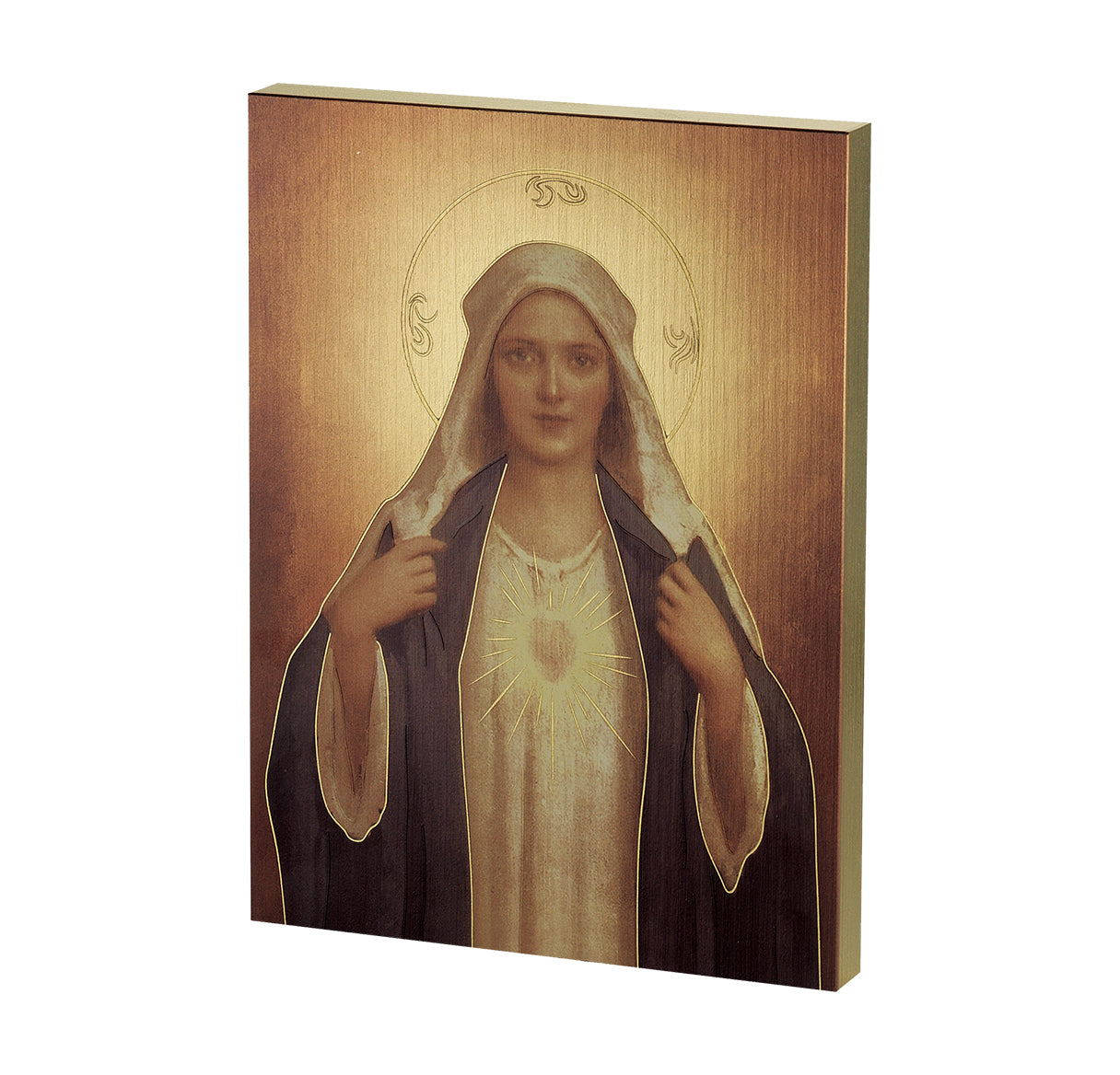Immaculate Heart of Mary Textured Wood