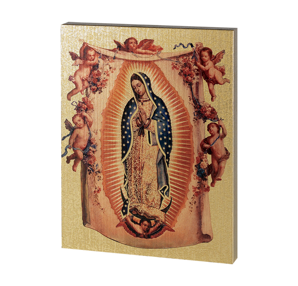 Our Lady of Guadalupe Textured Wood
