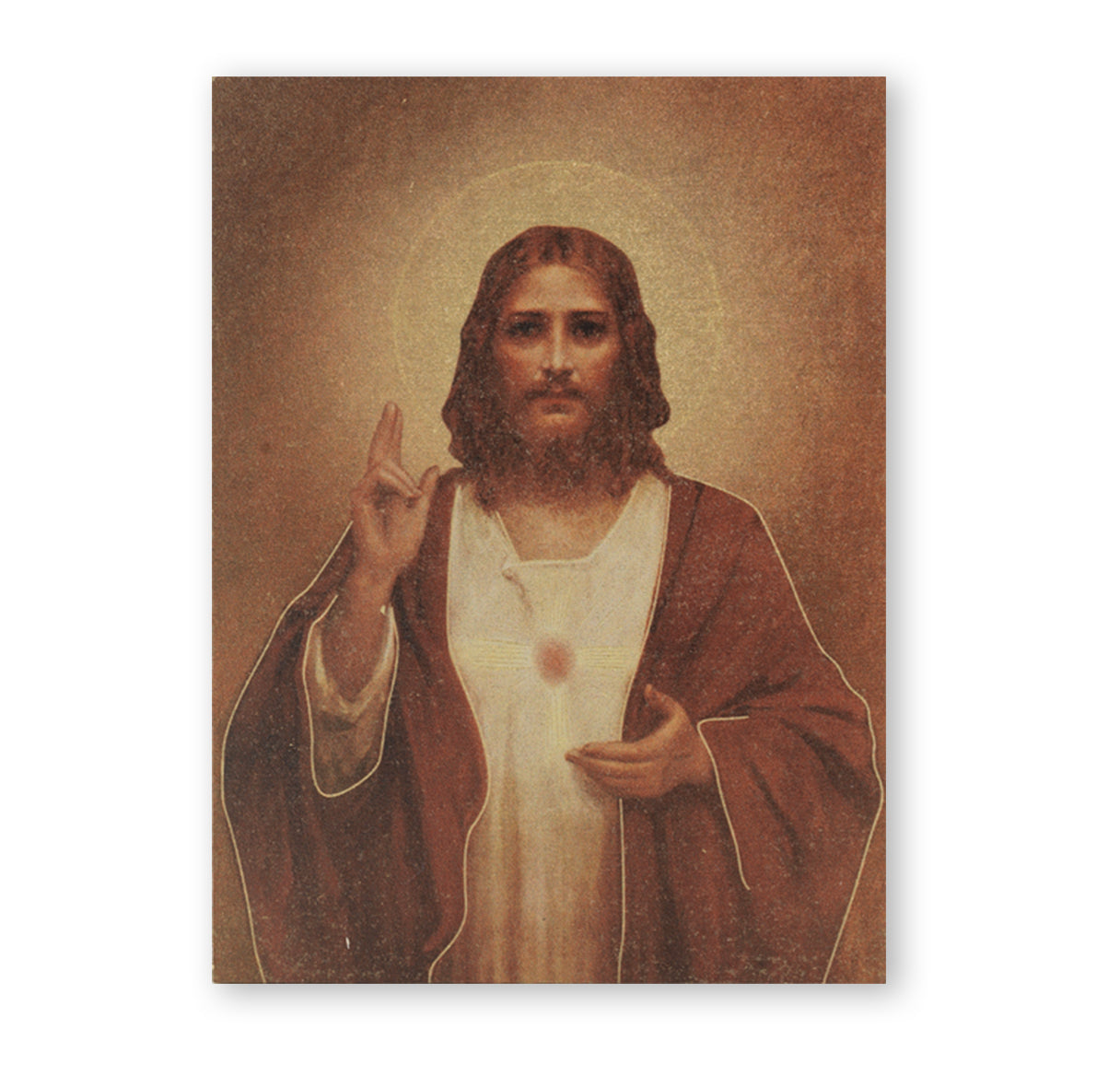 Sacred Heart of Jesus Textured Wood