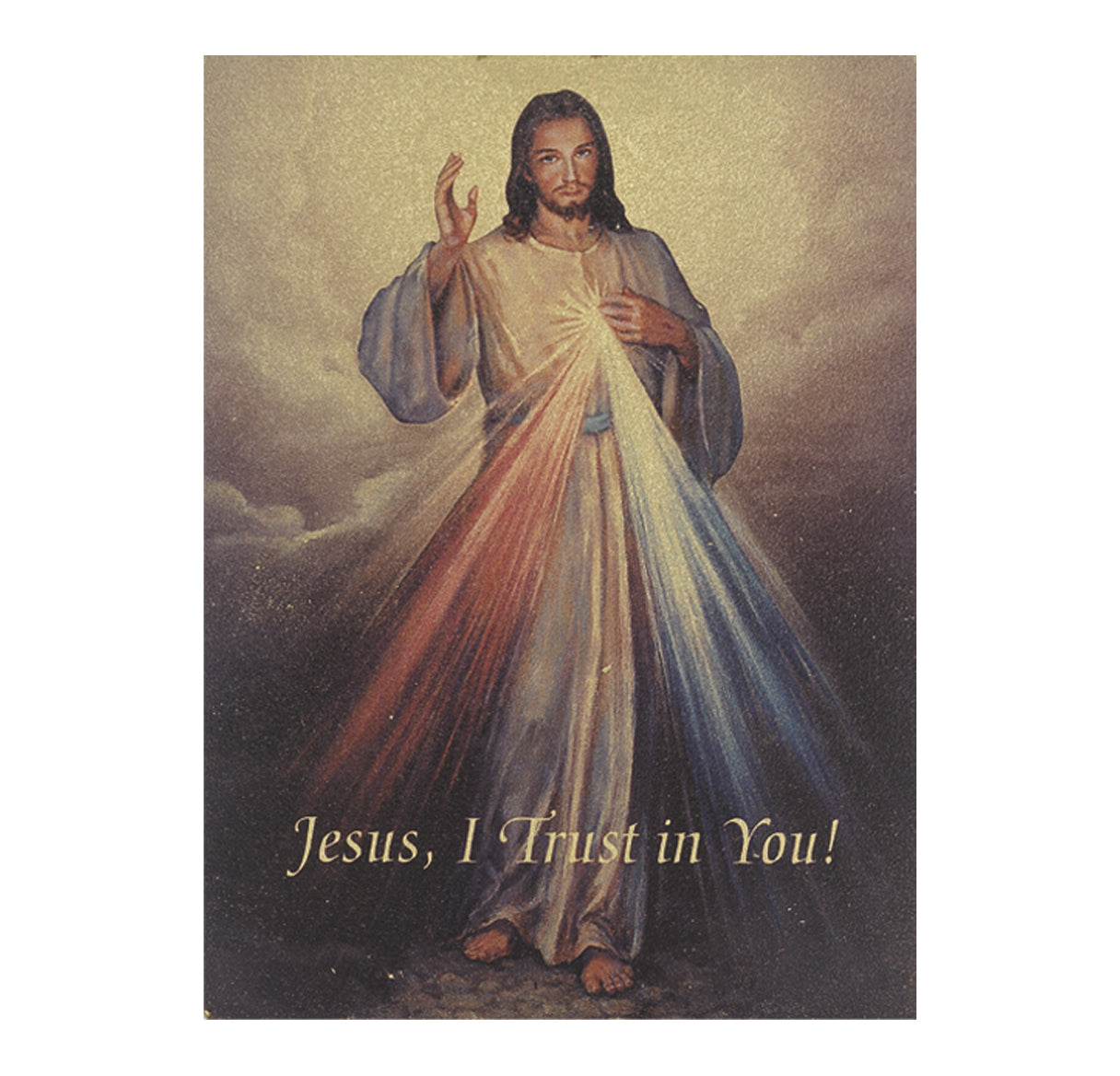 Divine Mercy Textured Wood