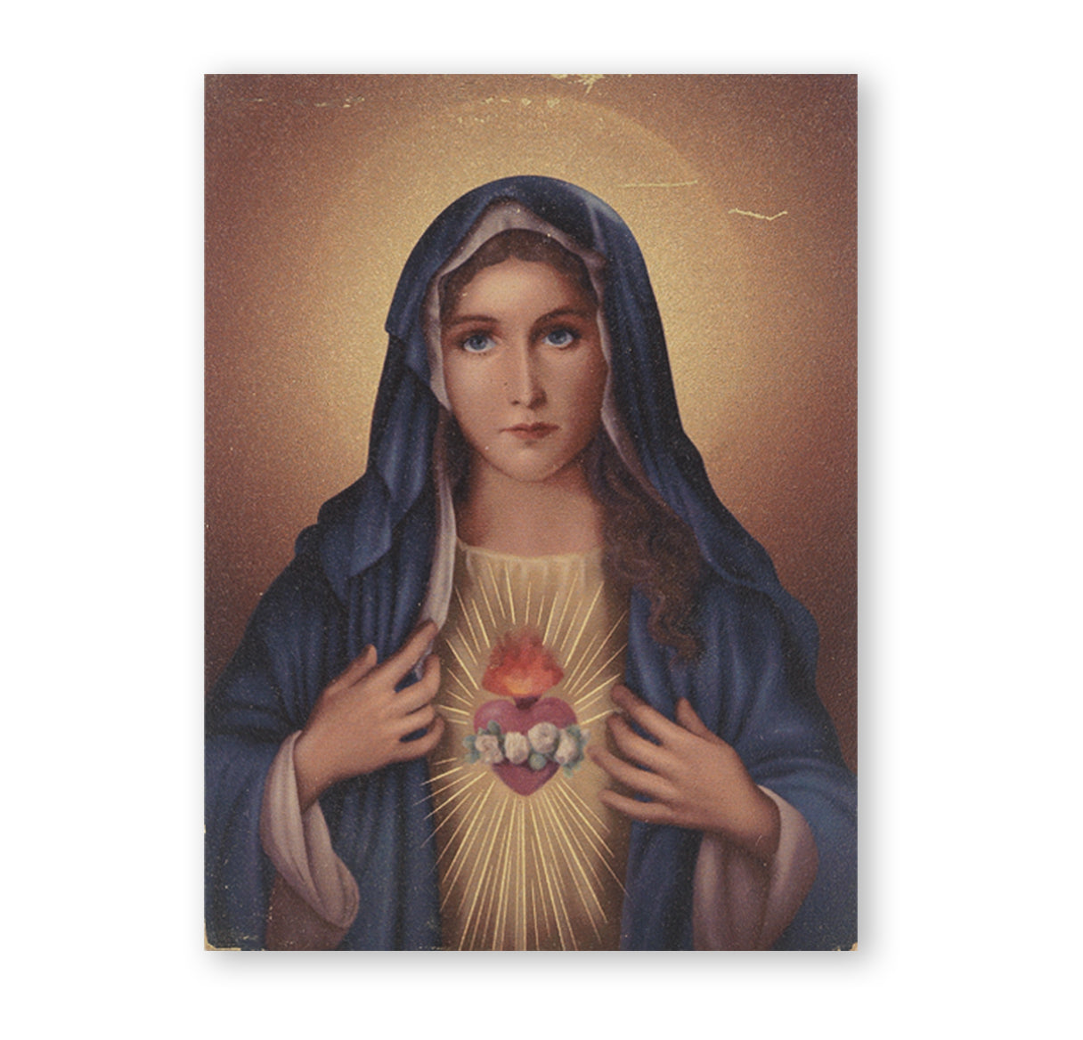 Immaculate Heart of Mary Textured Wood
