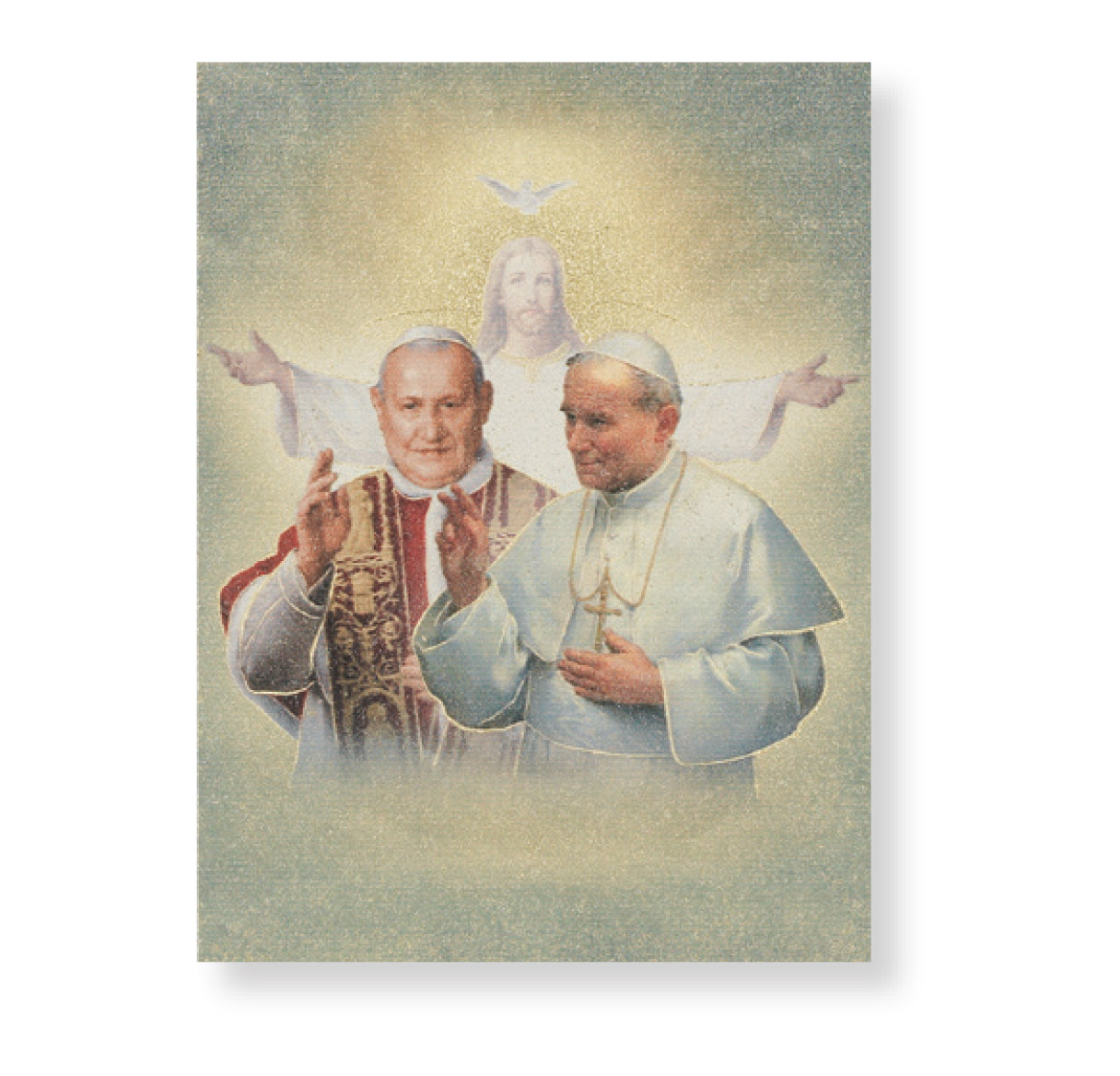Saints John XXIII and John Paul II Textured Wood