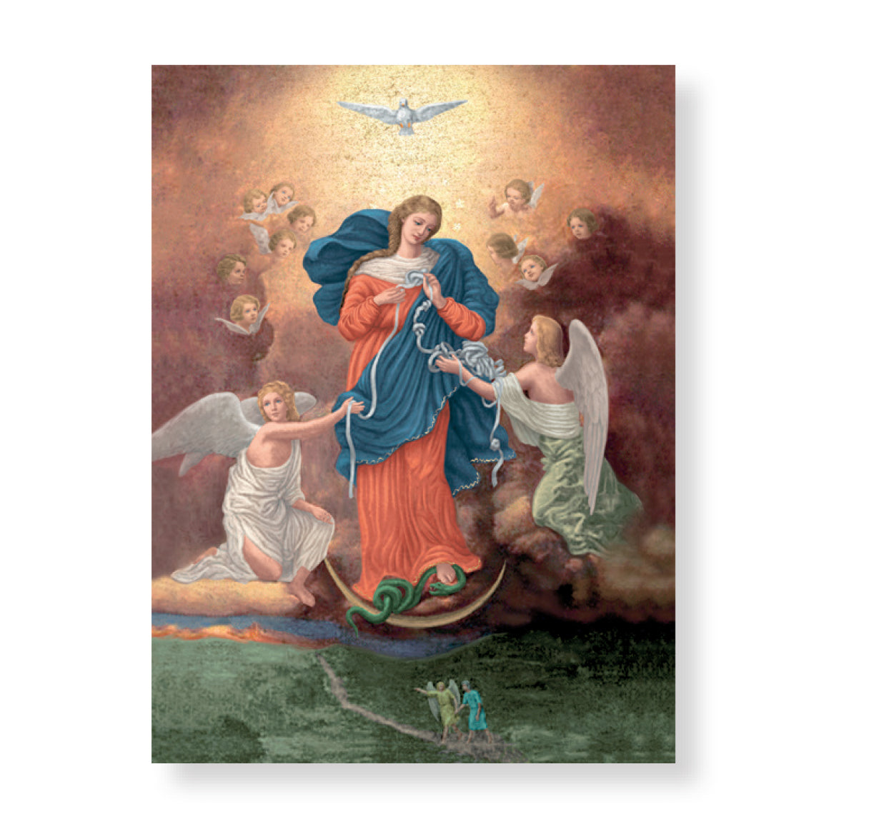 Our Lady Untier of Knots Textured Wood