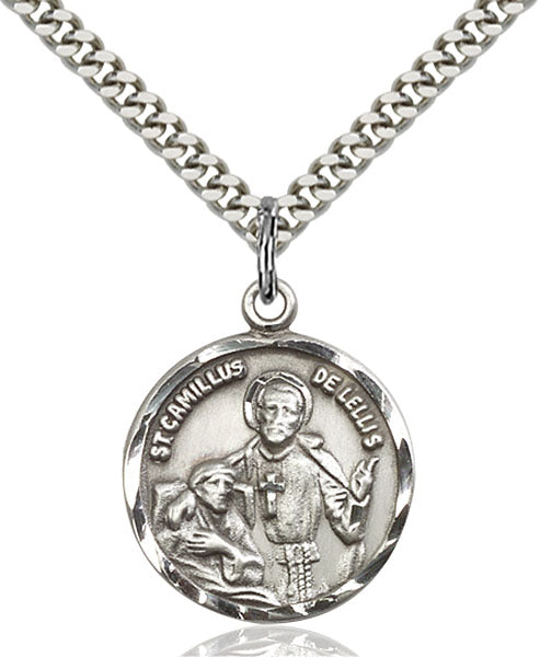 Sterling Silver Saint Camillus of Lellis Pendant