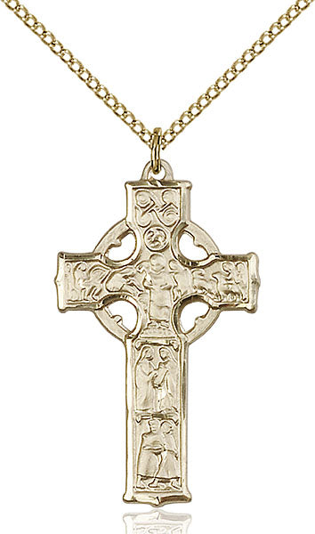 14kt Gold Filled Celtic Cross Pendant