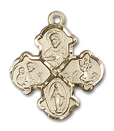 14kt Gold 4-Way Medal