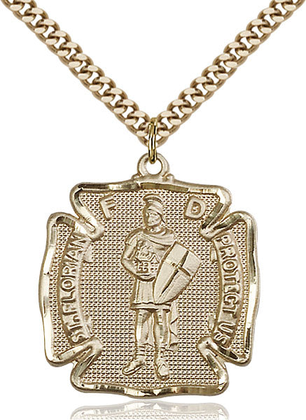 14kt Gold Filled Saint Florian Pendant