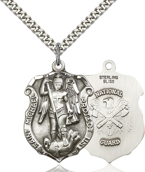 Sterling Silver Saint Michael the Archangel Pendant