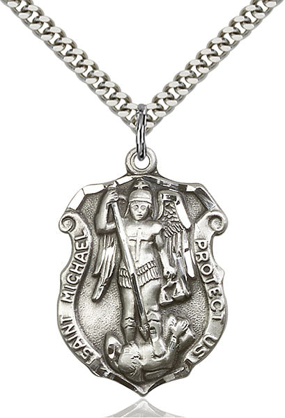 Sterling Silver Saint Michael the Archangel Pendant