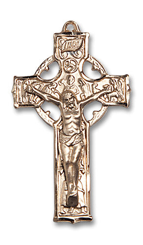 14kt Gold Celtic Crucifix Medal