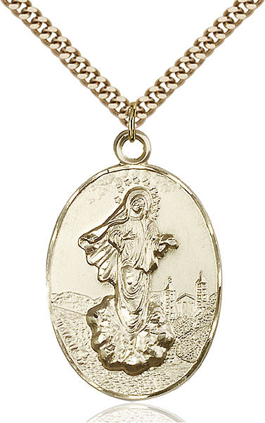 14kt Gold Filled Our Lady of Medugorje Pendant