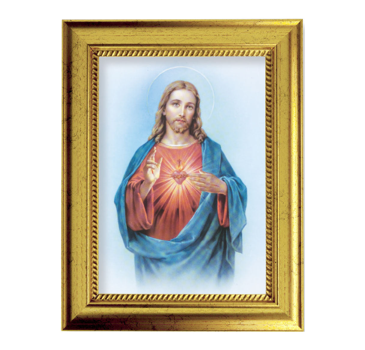 Sacred Heart of Jesus Gold-Leaf Framed Art