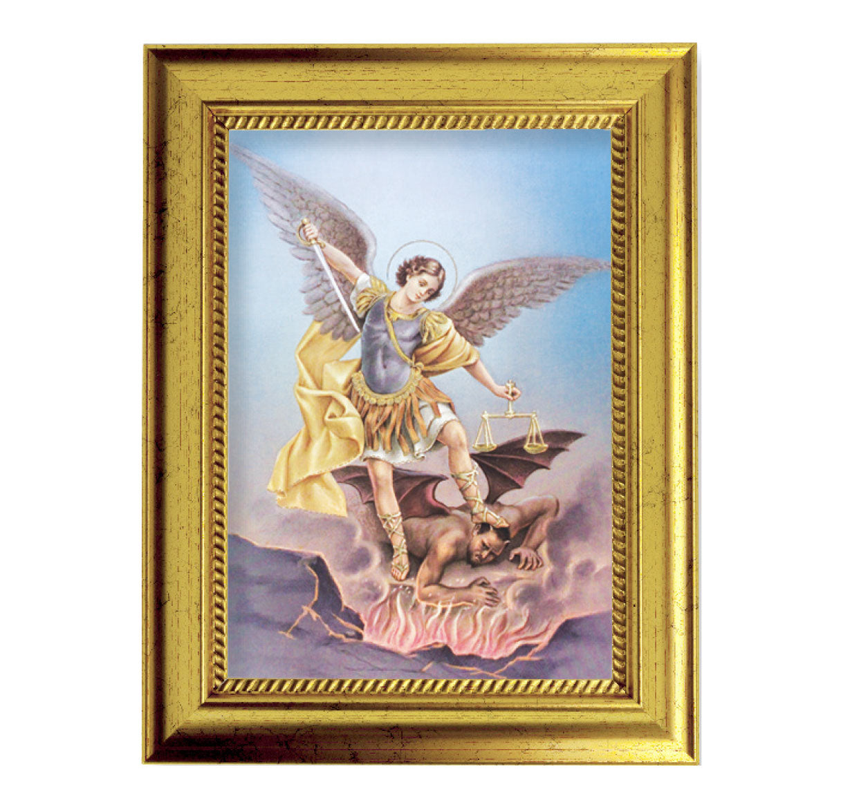 St. Michael Gold-Leaf Framed Art