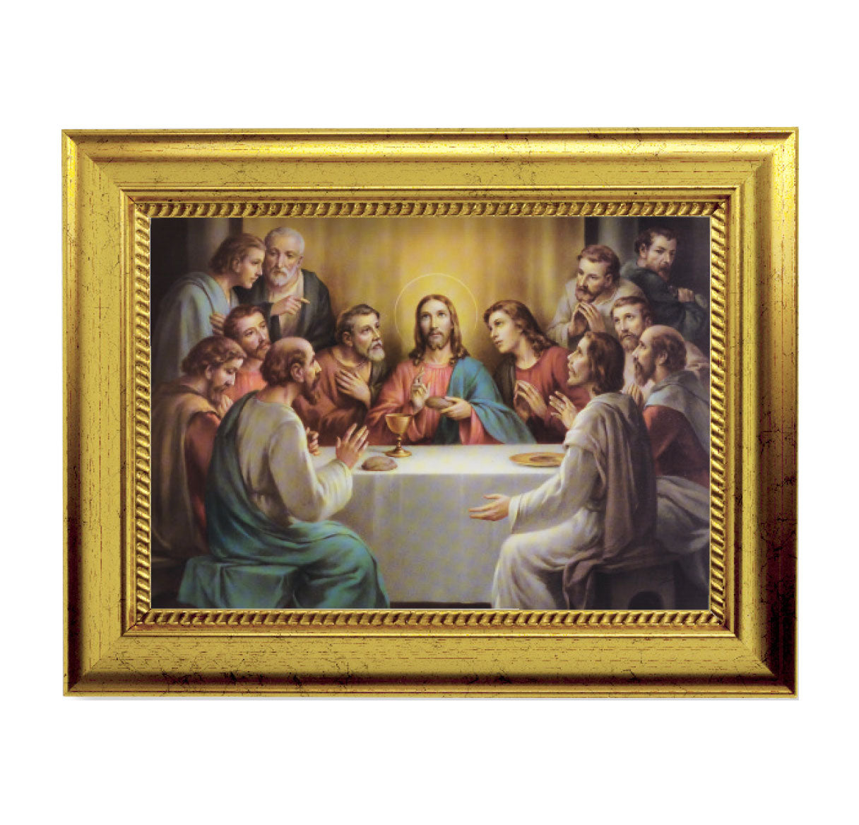 Last Supper Gold-Leaf Framed Art