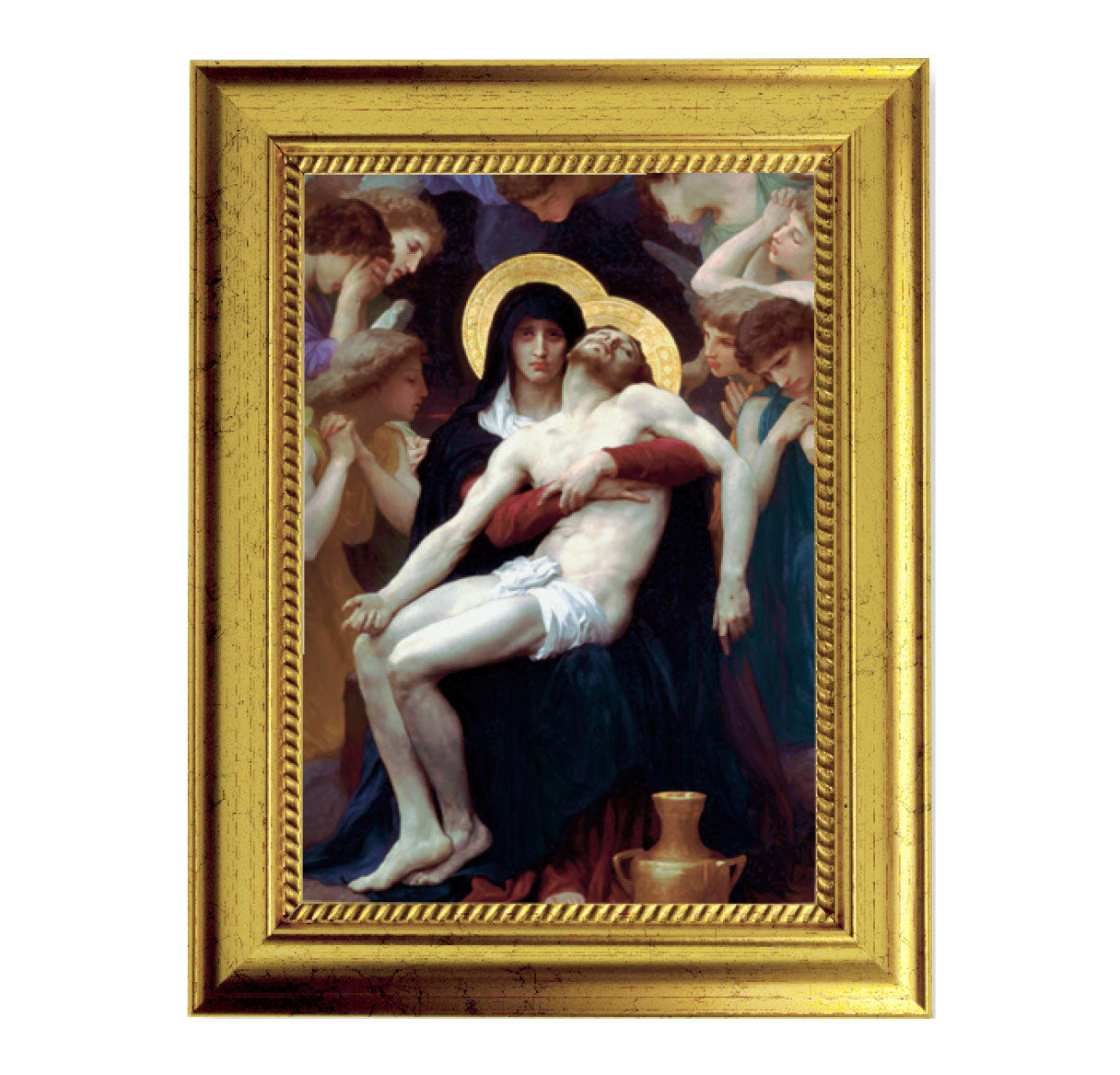 Beautiful Pieta Gold-Leaf Framed Art