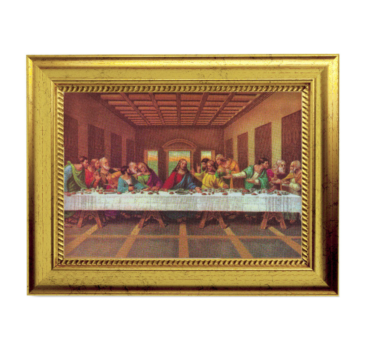 Last Supper Gold-Leaf Framed Art