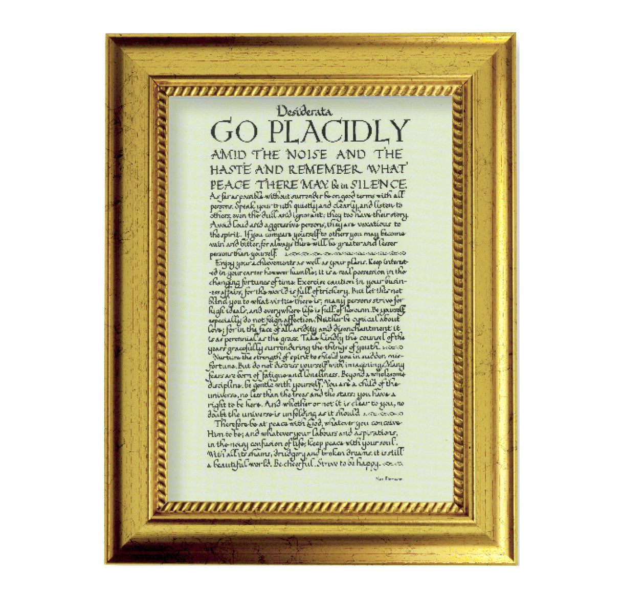 Desiderata Gold-Leaf Framed Art