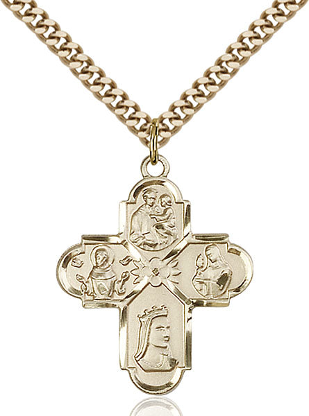 14kt Gold Filled Franciscan 4-Way Pendant