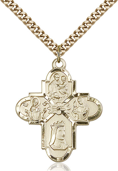 14kt Gold Filled Franciscan 4-Way Pendant