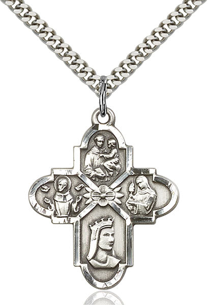 Sterling Silver Franciscan 4-Way Pendant