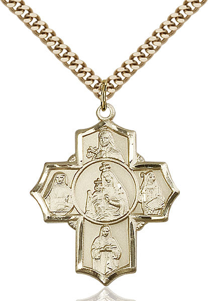 14kt Gold Filled Our Lady of Mount Carmel Pendant