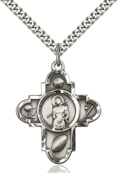 Sterling Silver Saint Sebastian Pendant