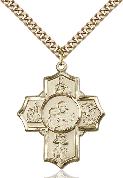 14kt Gold Filled 5-Way Firefighter Pendant
