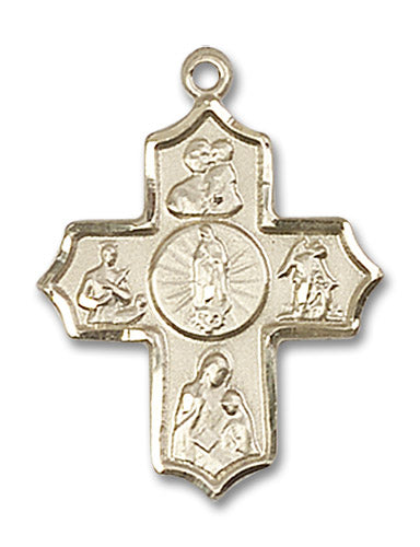 14kt Gold 5-Way Our Lady of Guadalupe Medal