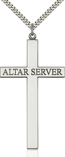 Sterling Silver Alter Server Cross Pendant