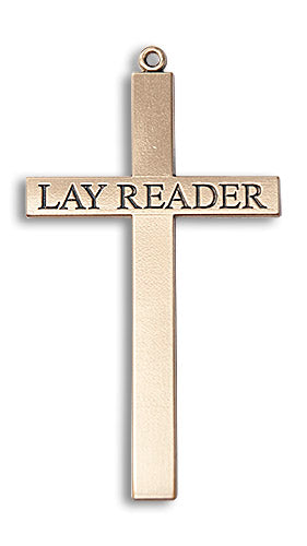 14kt Gold Lay Reader Cross Medal