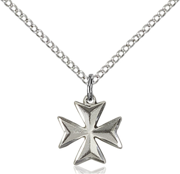 Sterling Silver Maltese Cross Pendant
