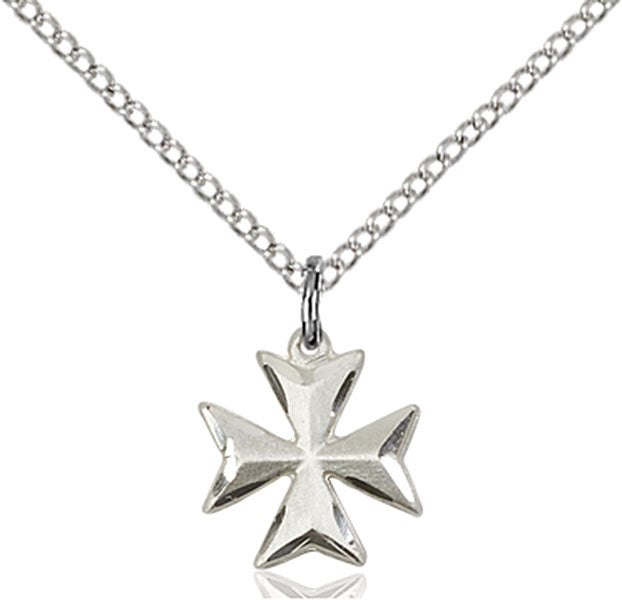 Sterling Silver Maltese Cross Pendant