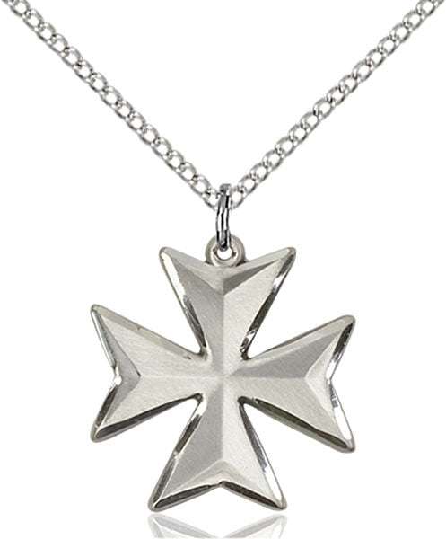 Sterling Silver Maltese Cross Pendant