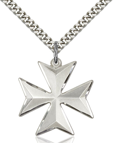 Sterling Silver Maltese Cross Pendant